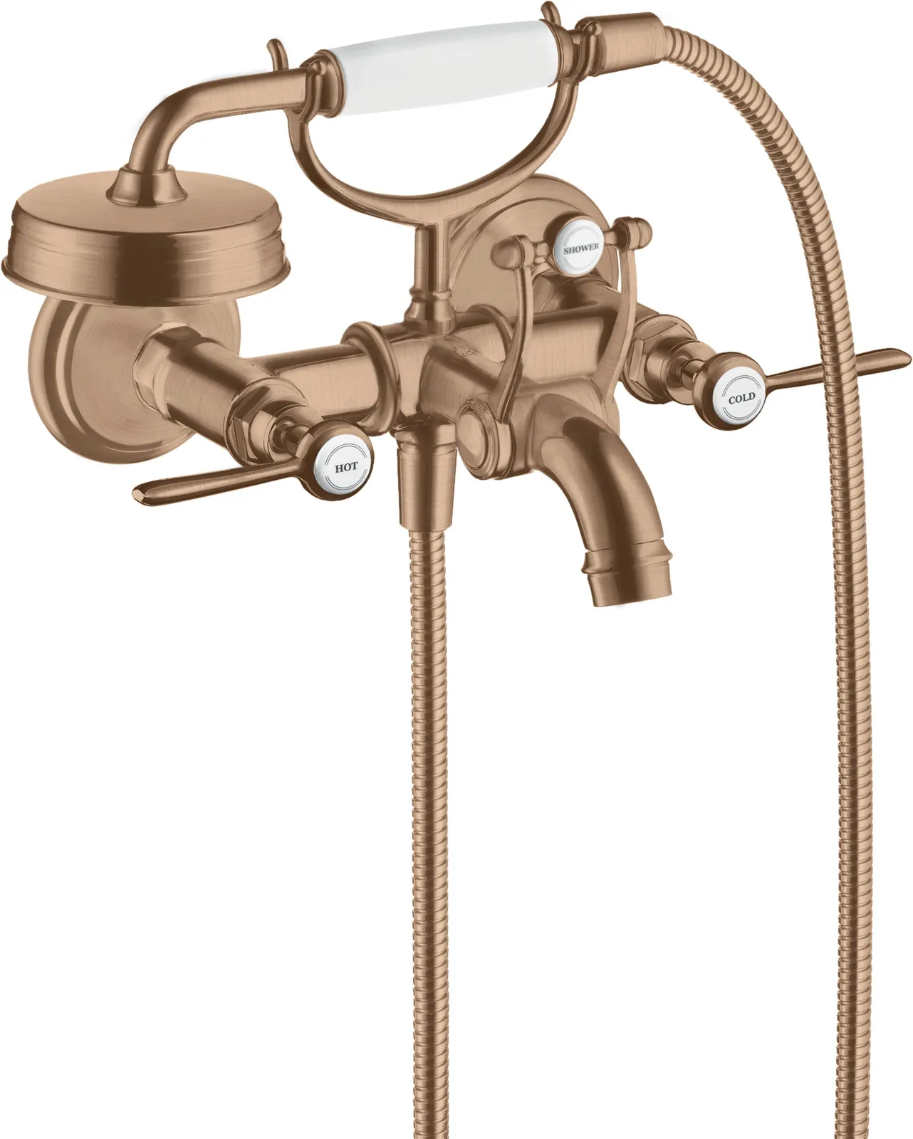 AXOR Montreux Two-handle mixer for bath for exposed installation with lever handles