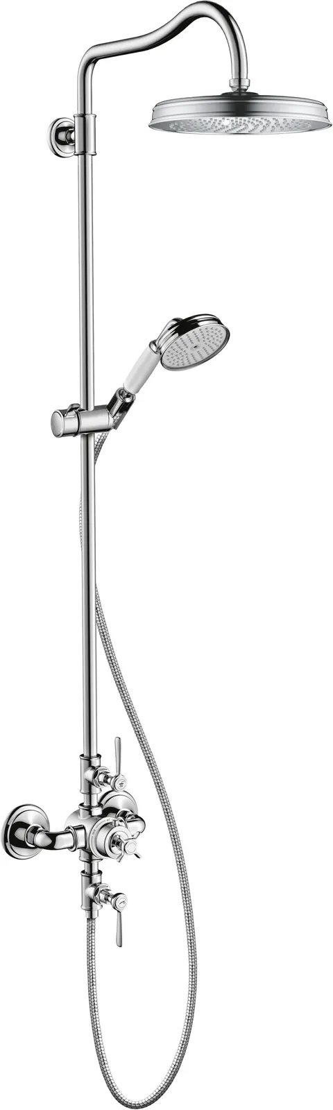 AXOR Montreux Душевая стойка Showerpipe с термостатом и верхним душем 240 1jet 1.8 GPM