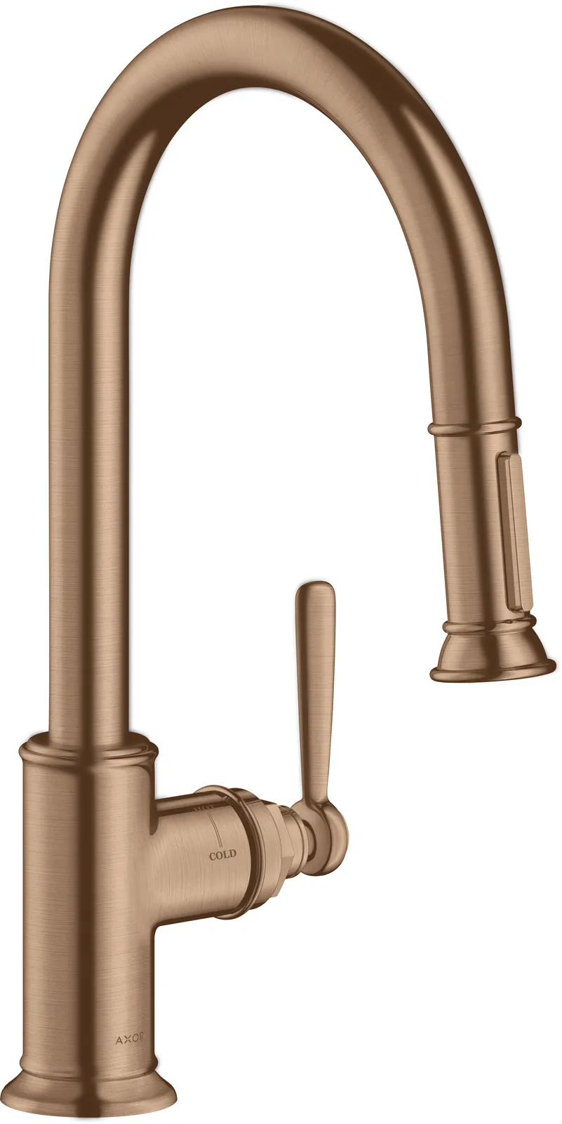 AXOR Montreux Single-lever kitchen mixer 180 with pull-out spray