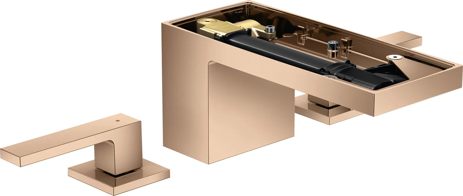 AXOR MyEdition 3 teshikli lavabo aralashtirgichi 70, push-open drenaj klapani bilan, platesiz