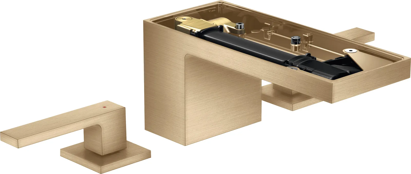 AXOR MyEdition 3 teshikli lavabo aralashtirgichi 70, push-open drenaj klapani bilan, platesiz