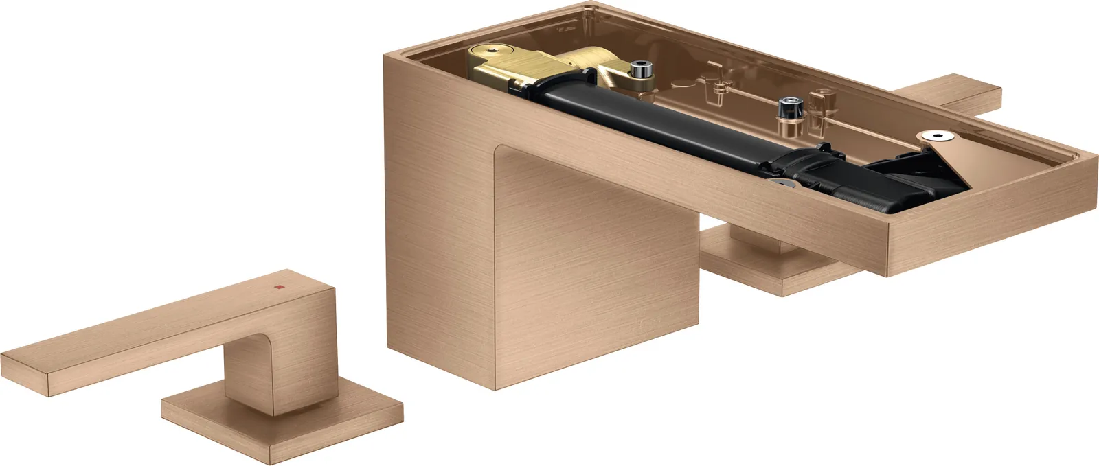 AXOR MyEdition 3 teshikli lavabo aralashtirgichi 70, push-open drenaj klapani bilan, platesiz
