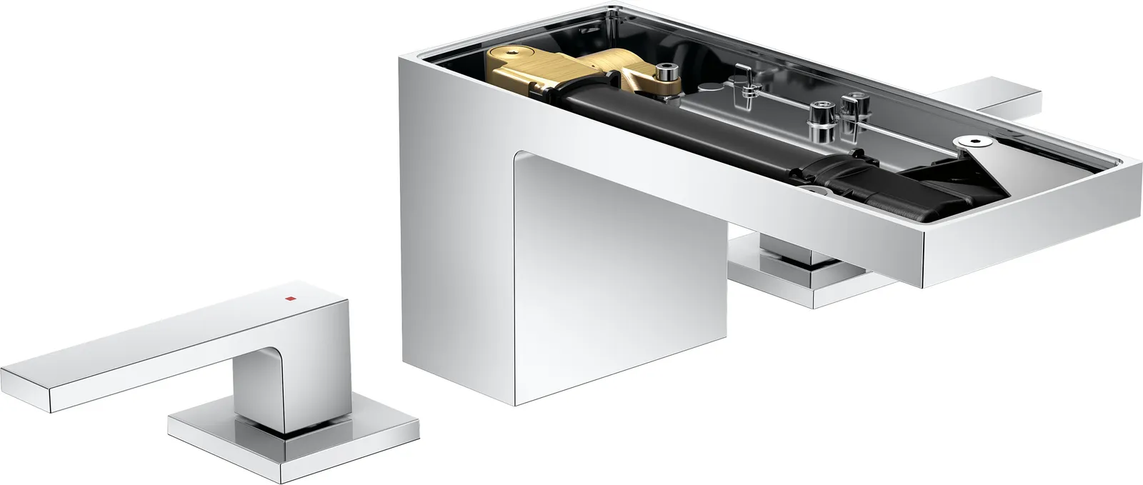 AXOR MyEdition 3 teshikli lavabo aralashtirgichi 70, push-open drenaj klapani bilan, platesiz