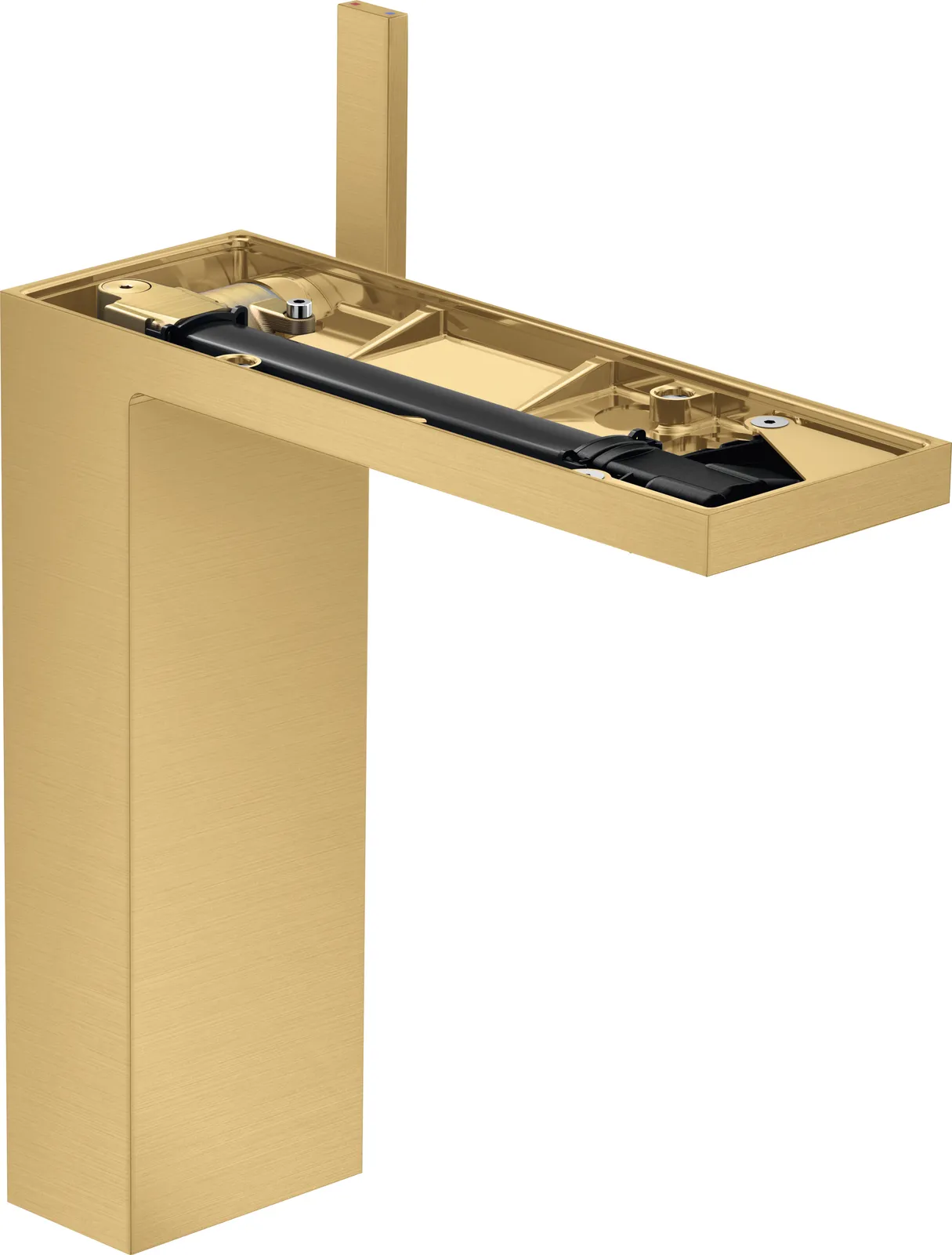 AXOR MyEdition Bir dastali lavabo aralashtirgichi 230, kosa lavabolar uchun, push-open drenaj klapani bilan, platesiz