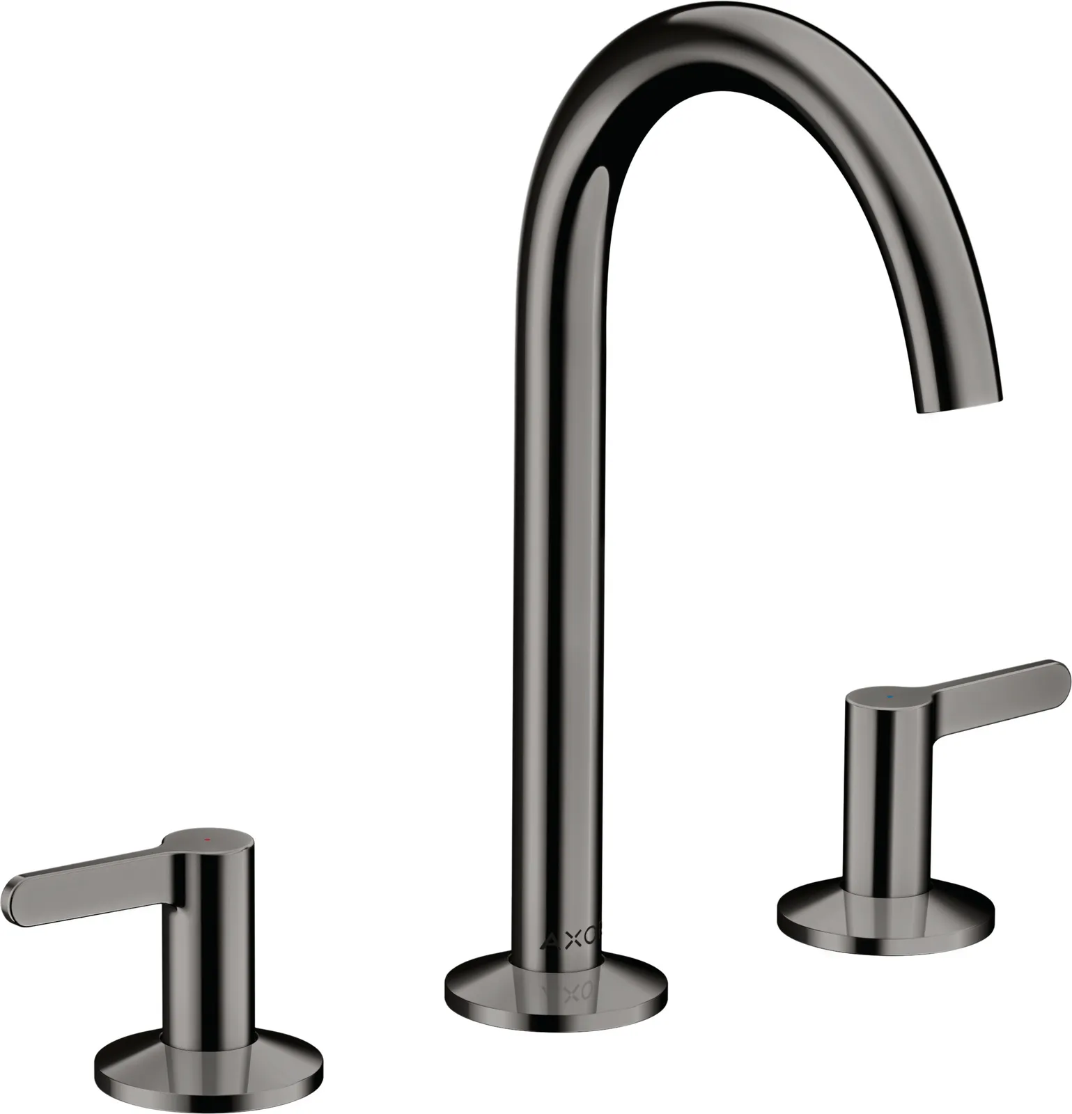 AXOR One 3 teshikli lavabo aralashtirgichi 170, richagli dastalar va push-open drenaj klapani bilan