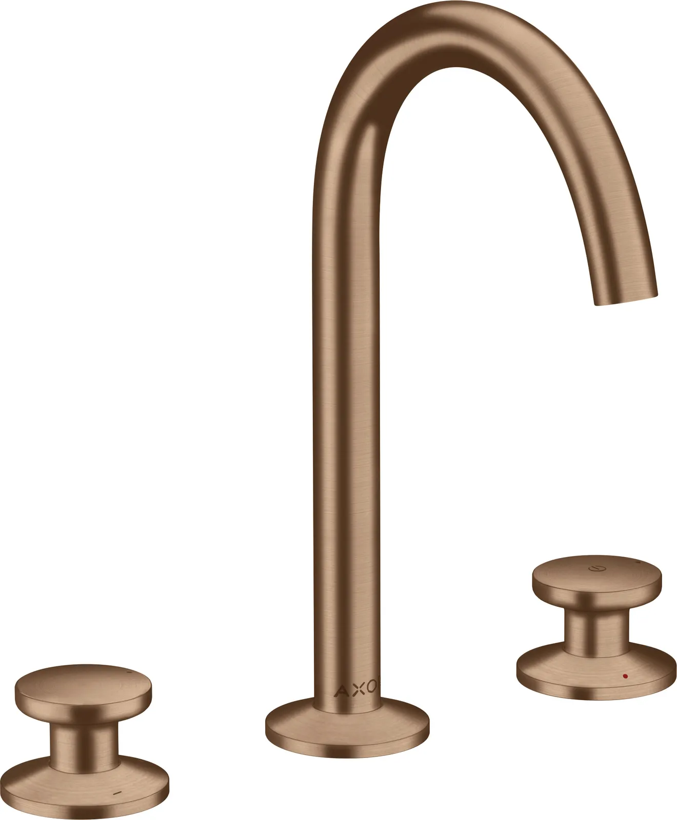 AXOR One 3 teshikli lavabo aralashtirgichi Select 170, push-open drenaj klapani bilan