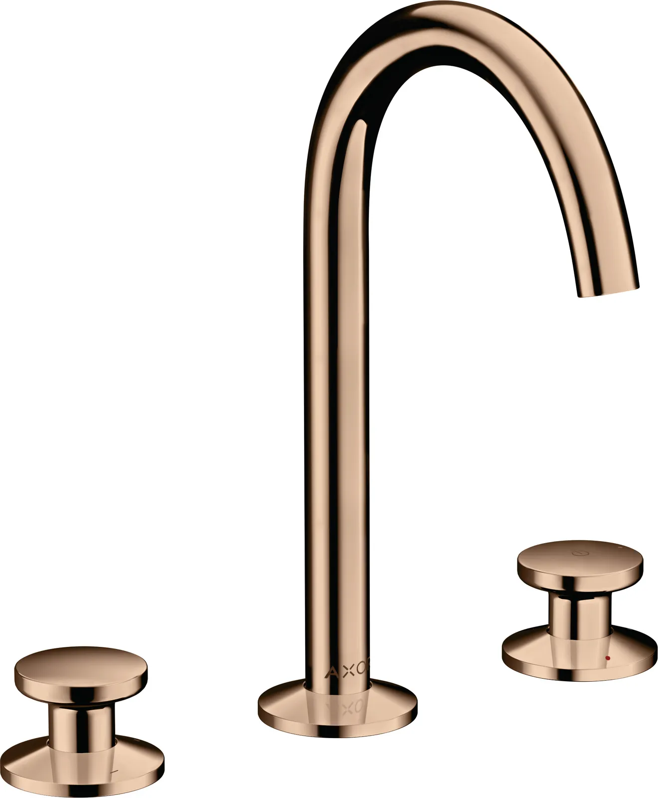 AXOR One 3 teshikli lavabo aralashtirgichi Select 170, push-open drenaj klapani bilan