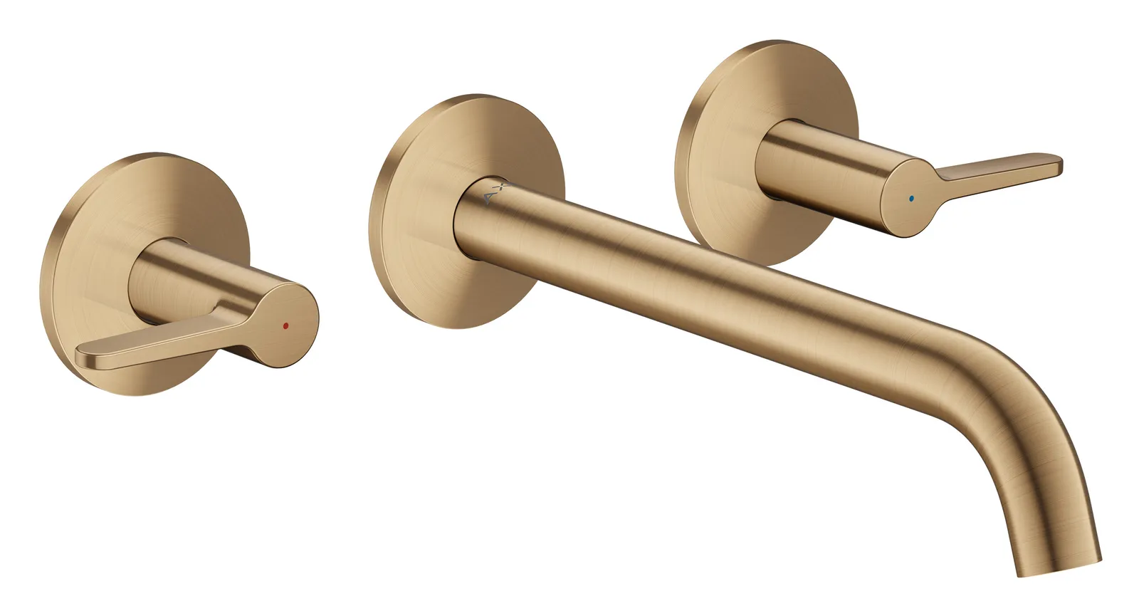 AXOR One Bath mixer, 3-hole for concealed installation, wall-mounted with lever handles