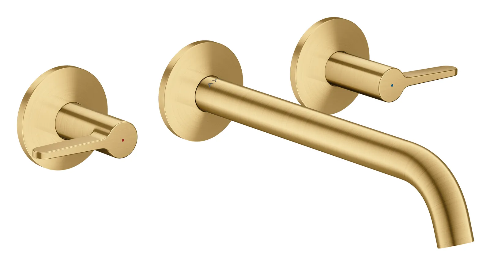 AXOR One Bath mixer, 3-hole for concealed installation, wall-mounted with lever handles