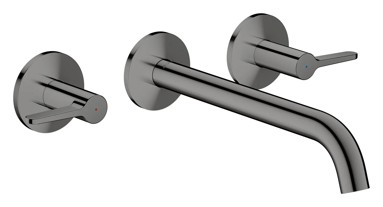 AXOR One Bath mixer, 3-hole for concealed installation, wall-mounted with lever handles
