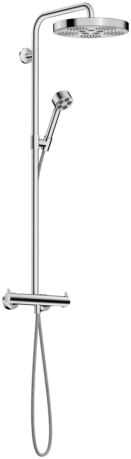 AXOR One Showerpipe dush ustuni, termostat va yuqori dush 280 1jet EcoSmart bilan
