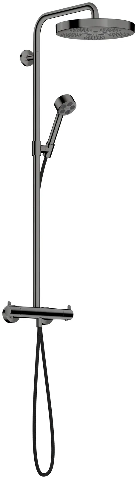AXOR One Showerpipe dush ustuni, termostat va yuqori dush 280 1jet EcoSmart bilan