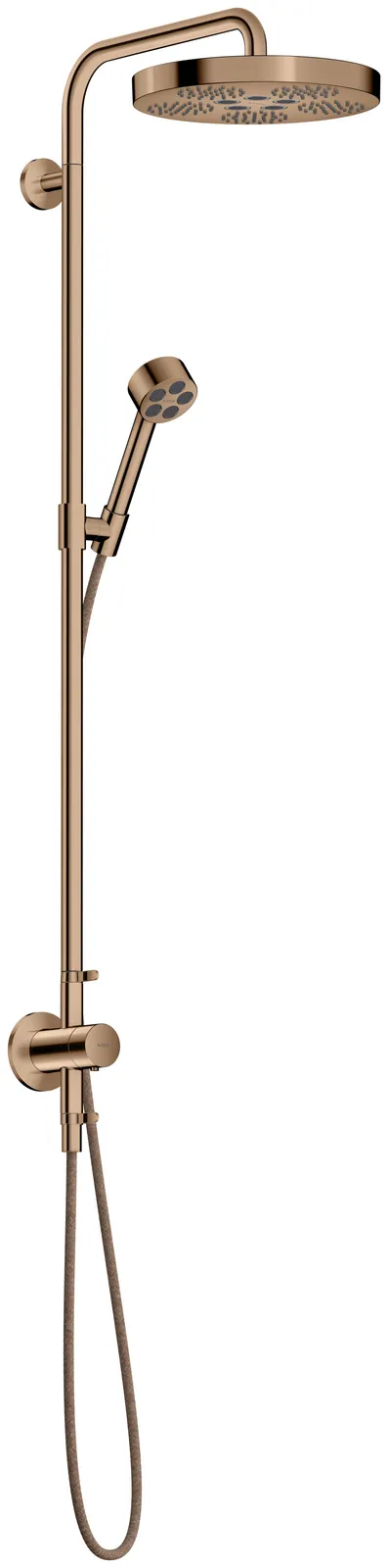 AXOR One Showerpipe dush ustuni, termostat va yuqori dush 280 1jet EcoSmart bilan, yashirin montaj uchun