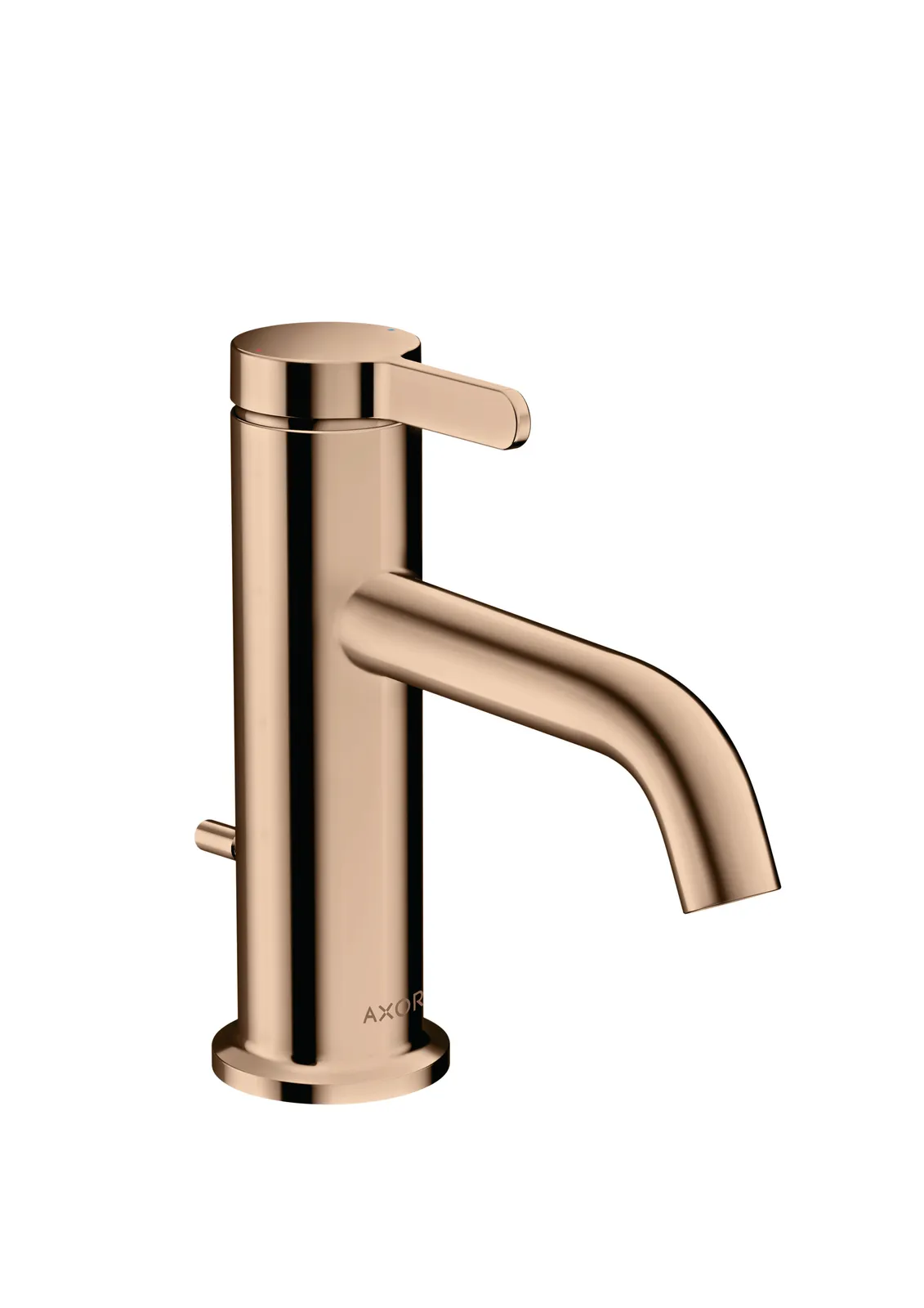 AXOR One Bir dastali lavabo aralashtirgichi 70, richagli dasta va pop-up drenaj klapani bilan