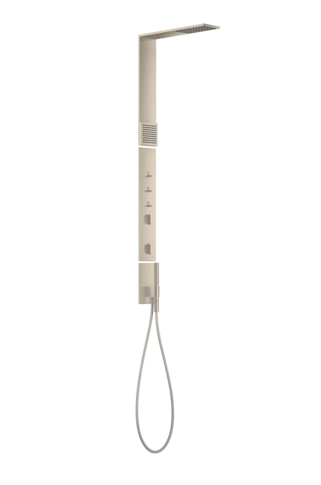 AXOR ShowerComposition Душевая панель с термостатом, верхний душ 110/220 1jet 1.75 GPM и плечевой душ