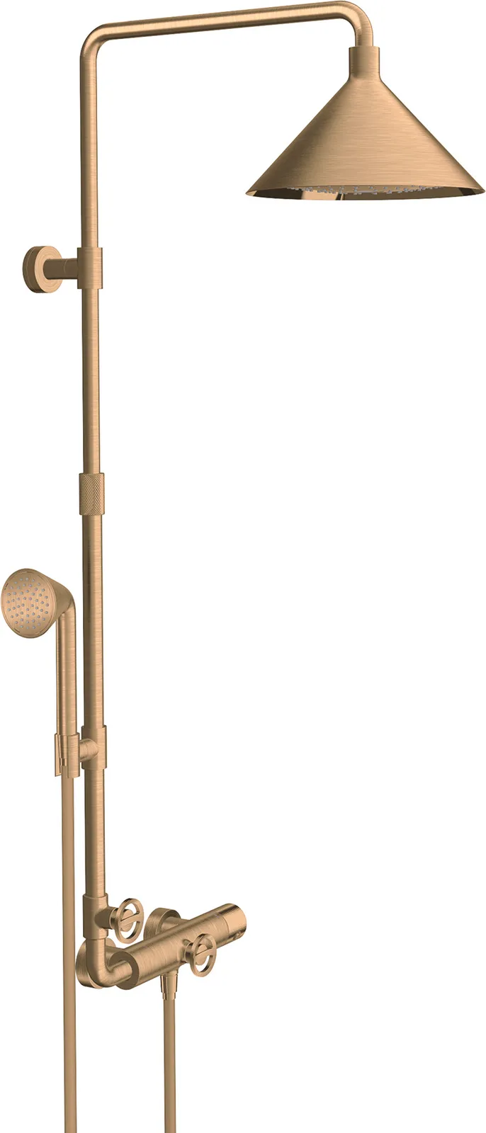 AXOR Showers/Front Showerpipe dush ustuni, termostat va yuqori dush 240 2jet bilan