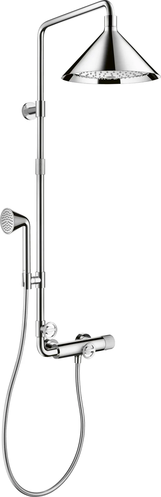 AXOR Showers/Front Showerpipe dush ustuni, termostat va yuqori dush 240 2jet bilan