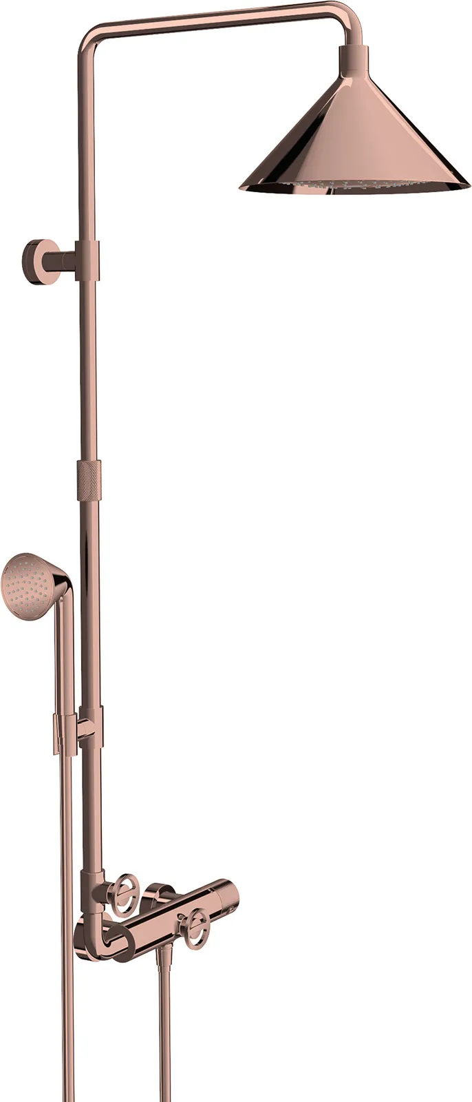AXOR Showers/Front Showerpipe dush ustuni, termostat va yuqori dush 240 2jet bilan