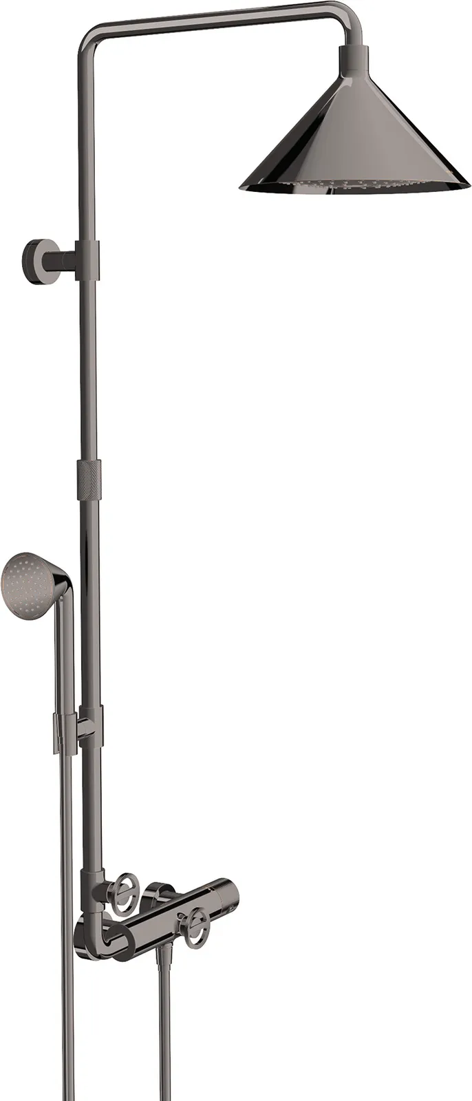 AXOR Showers/Front Showerpipe dush ustuni, termostat va yuqori dush 240 2jet bilan