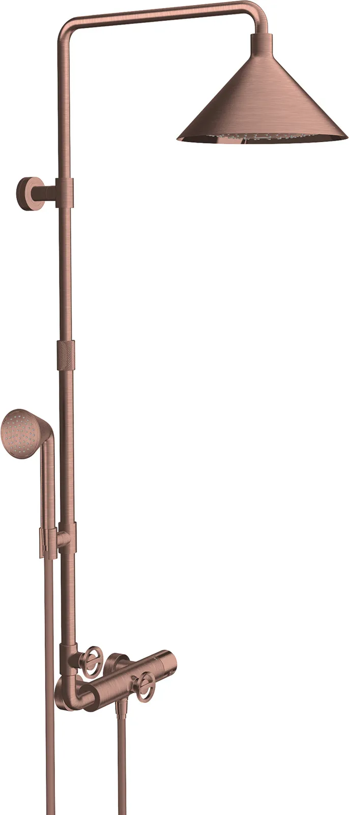 AXOR Showers/Front Showerpipe dush ustuni, termostat va yuqori dush 240 2jet bilan