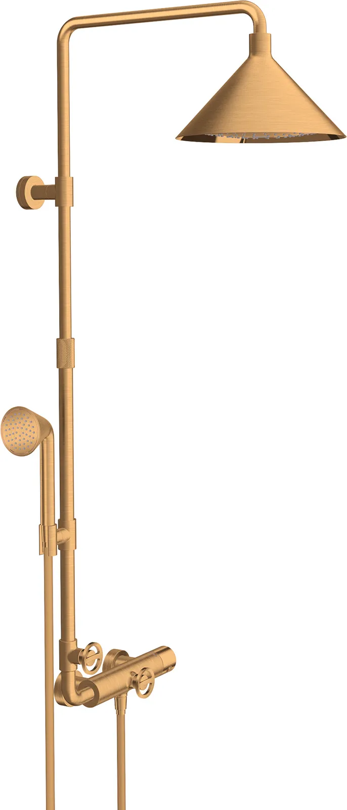 AXOR Showers/Front Showerpipe dush ustuni, termostat va yuqori dush 240 2jet bilan