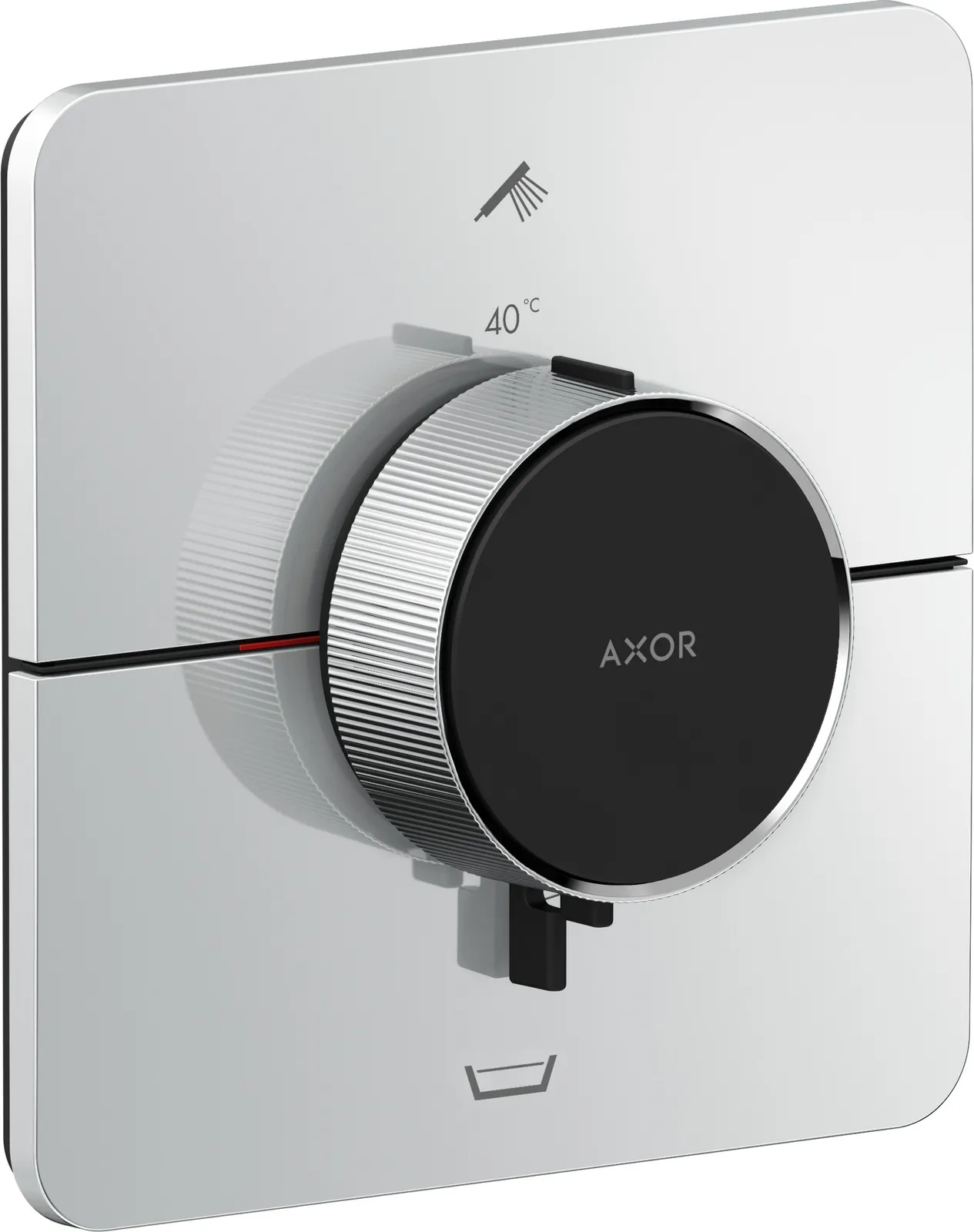 AXOR ShowerSelect ID Termostat, yashirin montaj softsquare uchun, 2 funksiyalar uchun, EN 1717 boʻyicha oʻrnatilgan xavfsizlik kombinatsiyasi bilan