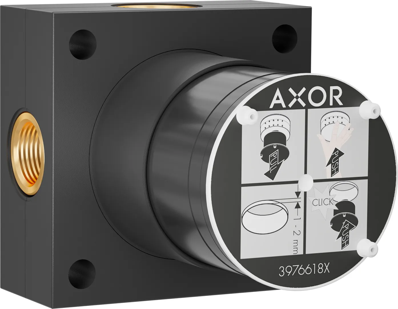 AXOR ShowerSphere Yashirin qism (asosiy toʻplam), yuqori dush 2jet uchun, shiftga ulash moslamasi bilan