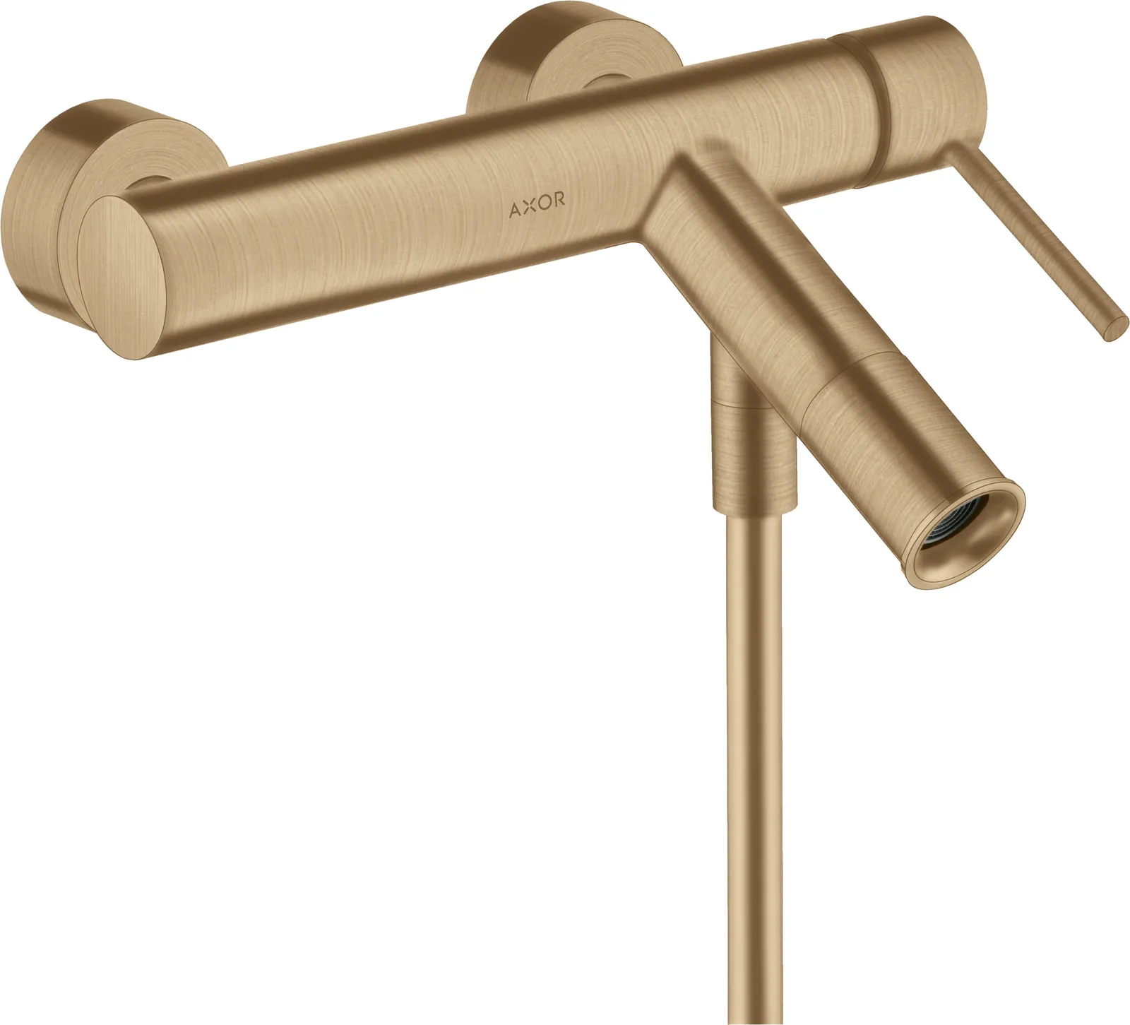 AXOR Starck Single-lever bath mixer for exposed installation with pin handle
