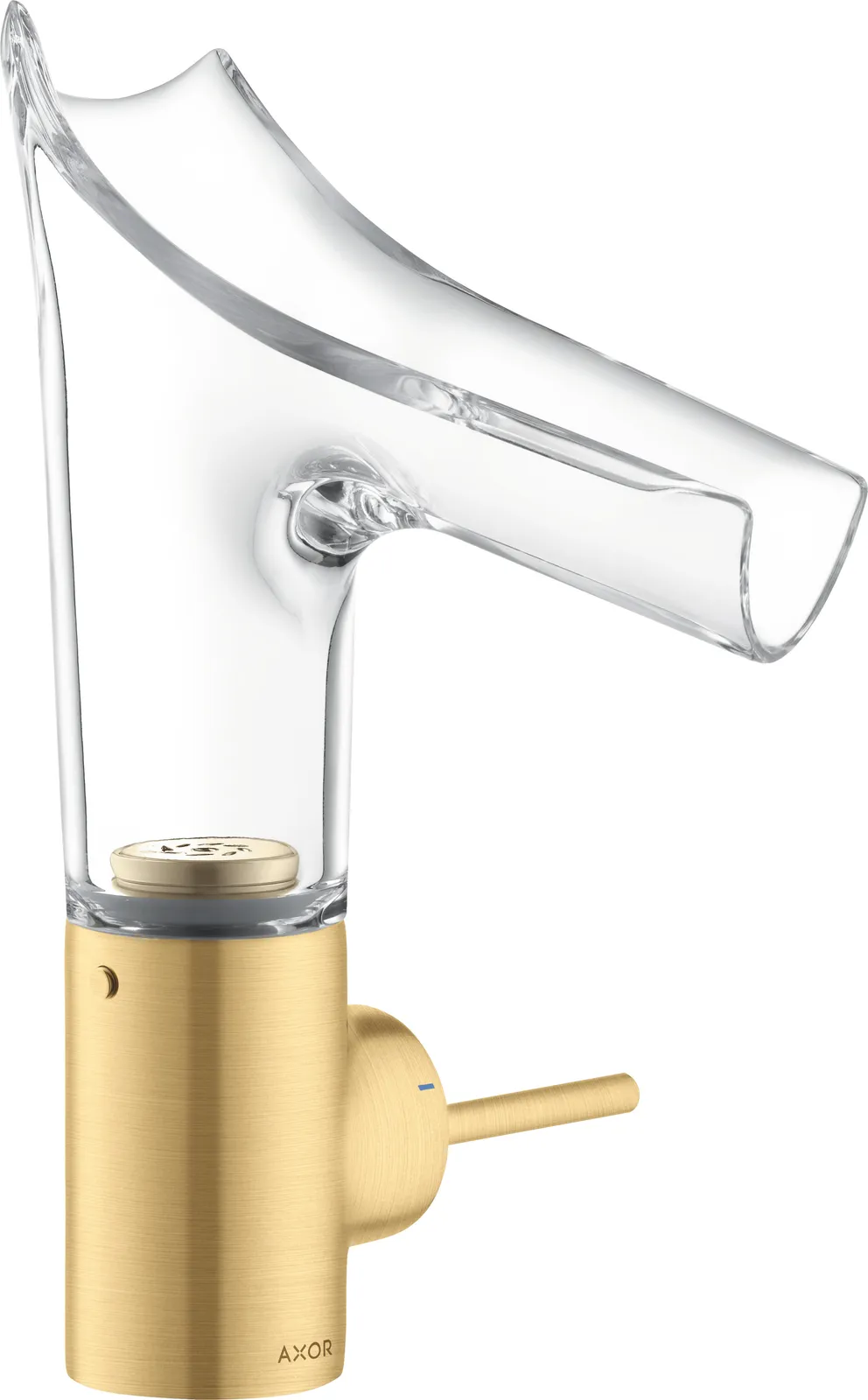 AXOR Starck V Single-lever basin mixer 140 with glass spout and waste set