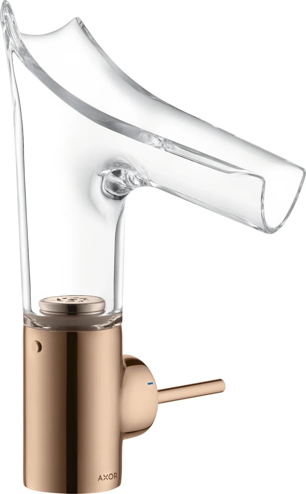 AXOR Starck V Single-lever basin mixer 140 with glass spout and waste set