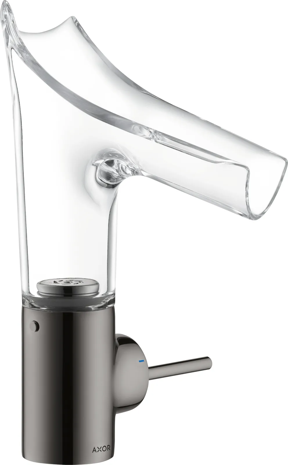 AXOR Starck V Single-lever basin mixer 140 with glass spout and waste set