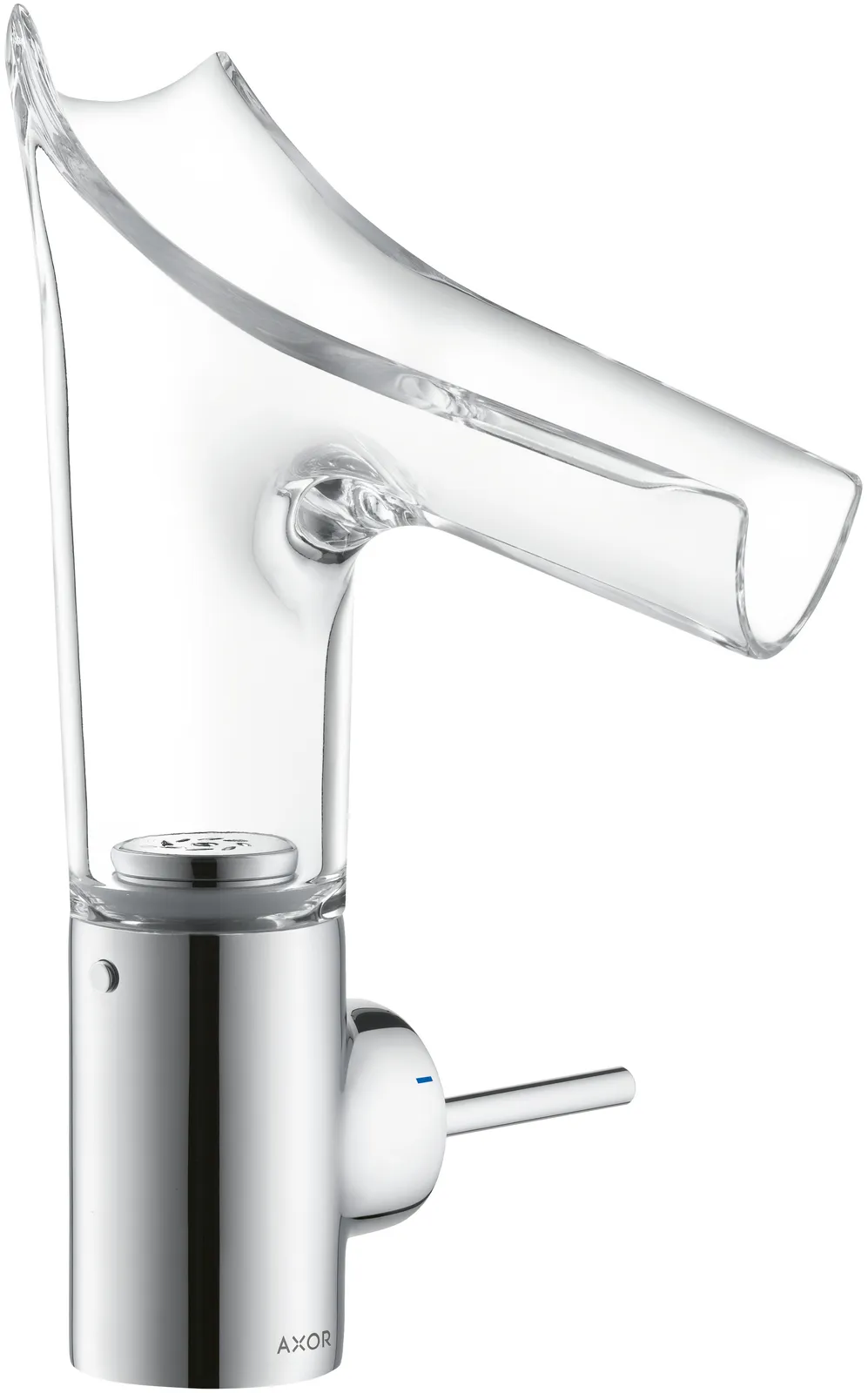 AXOR Starck V Single-lever basin mixer 140 with glass spout and waste set