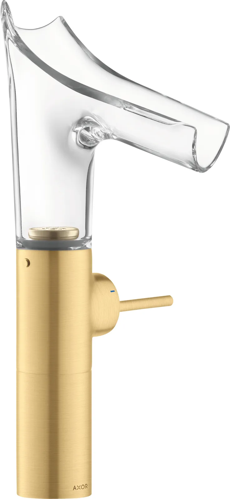 AXOR Starck V Однорычажный смеситель для раковины 220 с glass изливом для раковин-чаш с донным клапаном