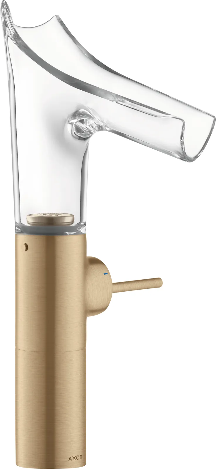 AXOR Starck V Однорычажный смеситель для раковины 220 с glass изливом для раковин-чаш с донным клапаном
