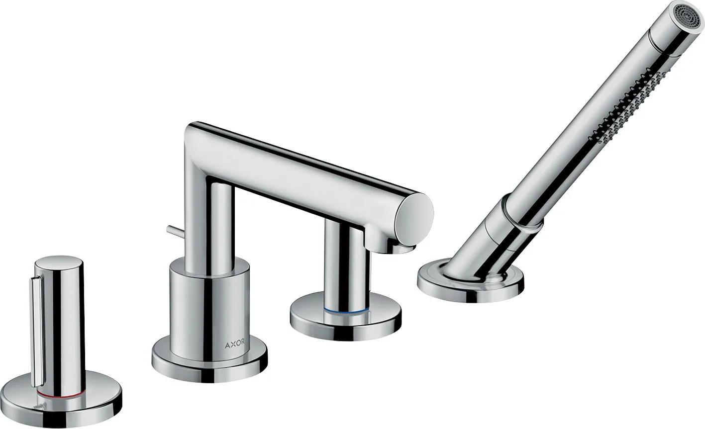 AXOR Uno Bath rim mixer 4-hole with Zero handles 1.8 GPM