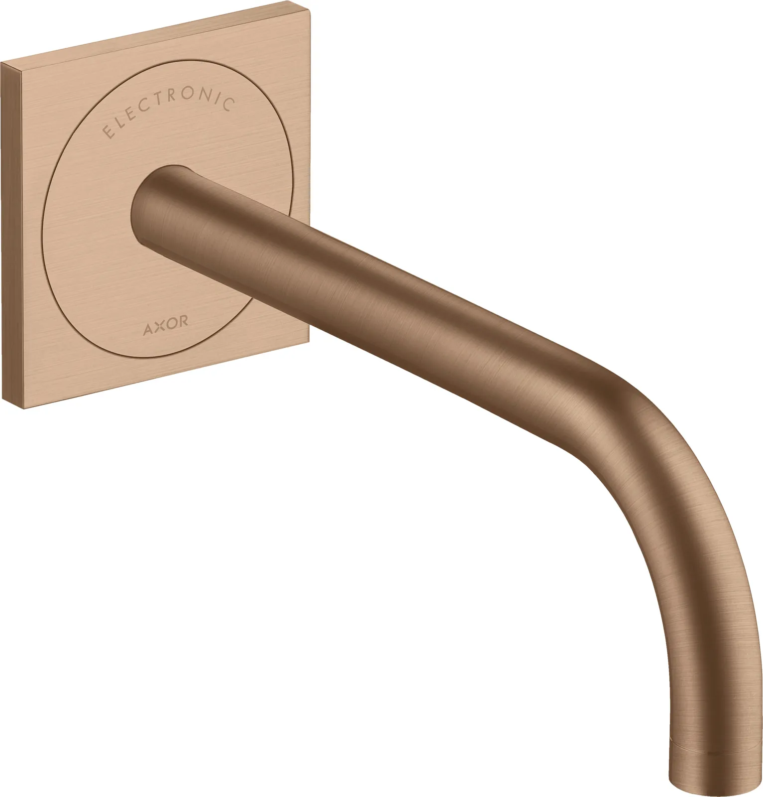 AXOR Uno Electronic basin mixer for concealed installation, wall-mounted with spout 225 mm