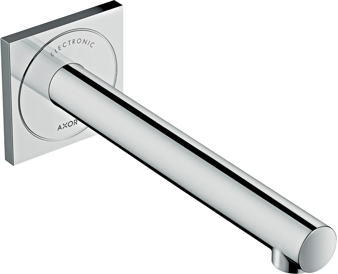 AXOR Uno Electronic basin mixer for concealed installation, wall-mounted with spout 221 mm