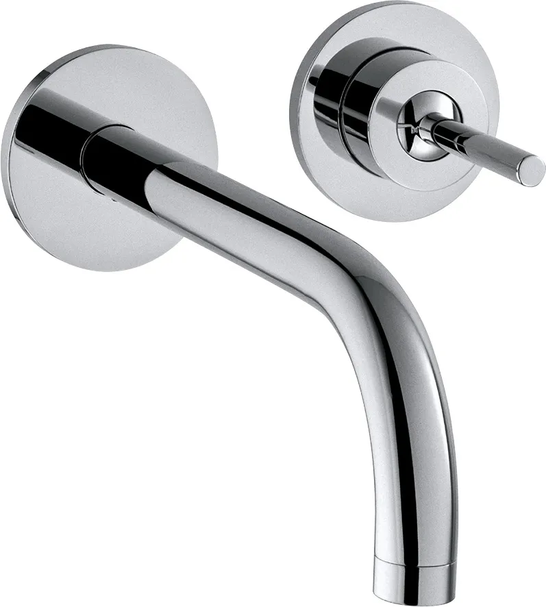 AXOR Uno Bir dastali lavabo aralashtirgichi, yashirin montaj, devorga uchun, joʻmrak 165 mm va escutcheons bilan