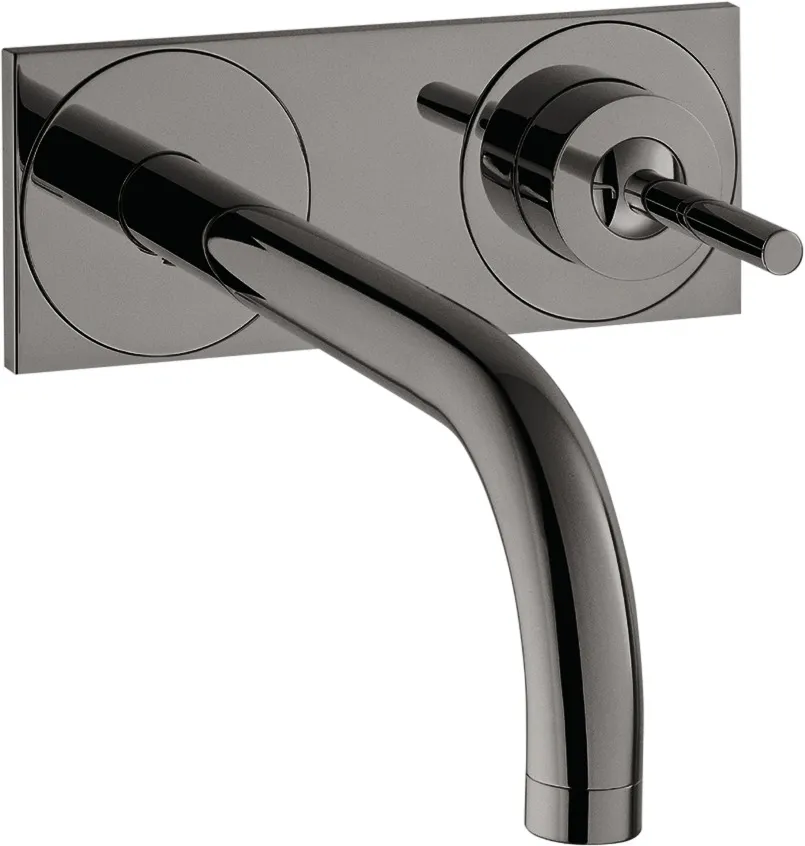 AXOR Uno Single-lever basin mixer for concealed installation, wall-mounted with spout 225 mm and plate