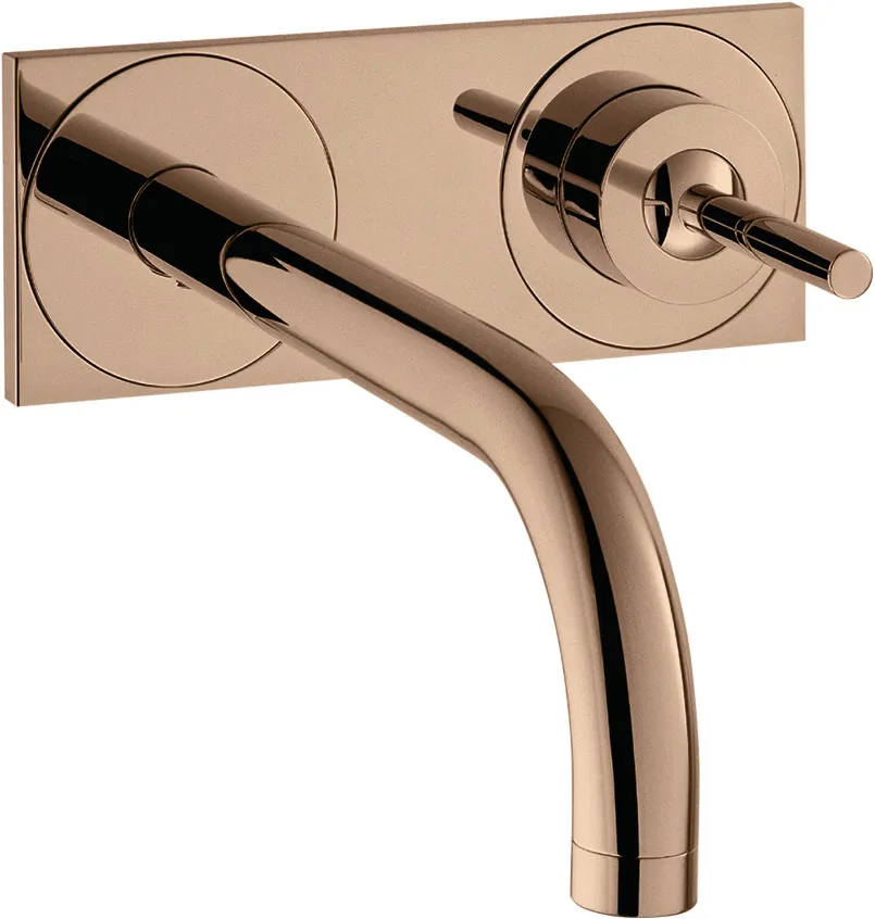 AXOR Uno Single-lever basin mixer for concealed installation, wall-mounted with spout 225 mm and plate