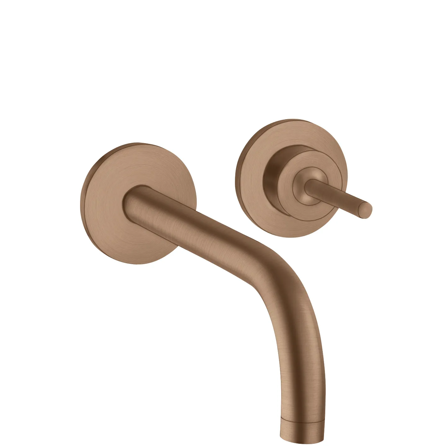 AXOR Uno Single-lever basin mixer for concealed installation, wall-mounted with spout 225 mm and escutcheons