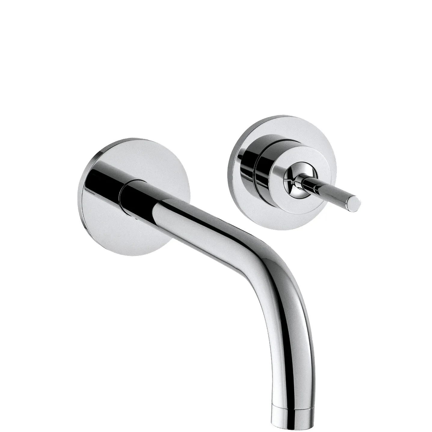 AXOR Uno Single-lever basin mixer for concealed installation, wall-mounted with spout 225 mm and escutcheons