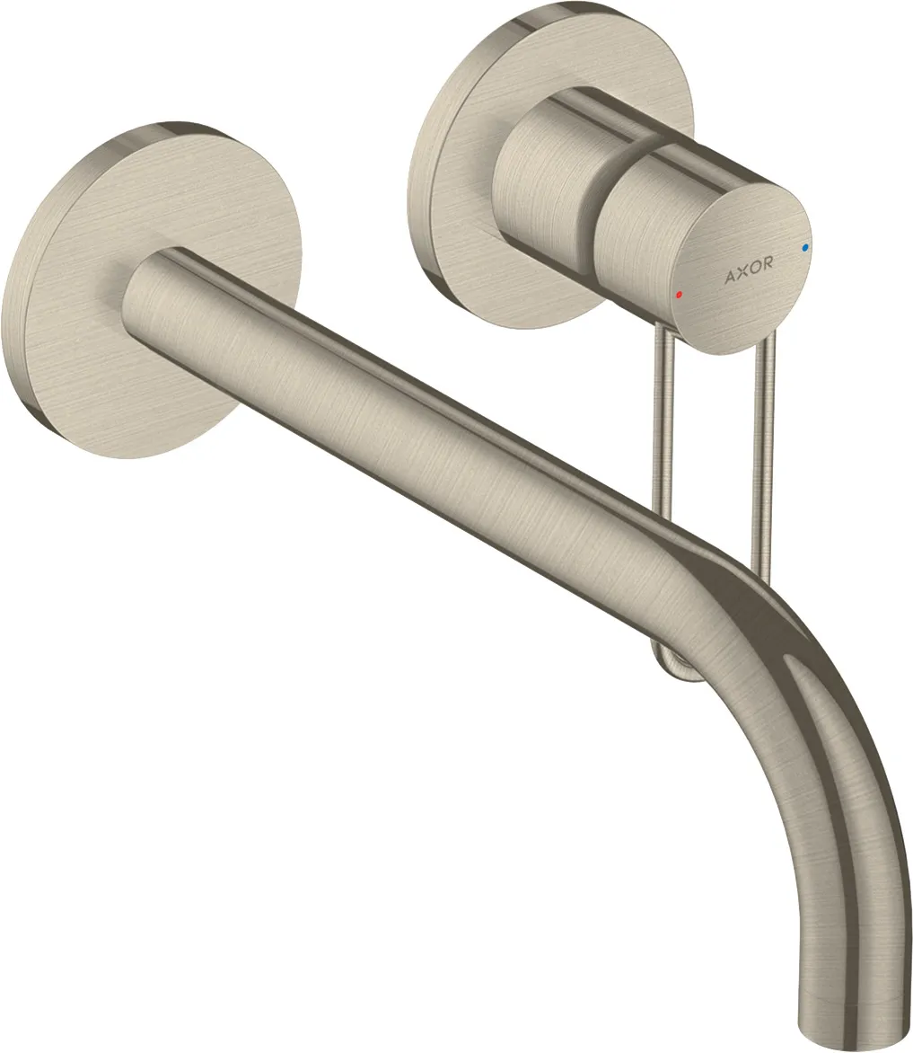 AXOR Uno Bir dastali lavabo aralashtirgichi, yashirin montaj, devorga uchun, loop dasta va joʻmrak 225 mm bilan