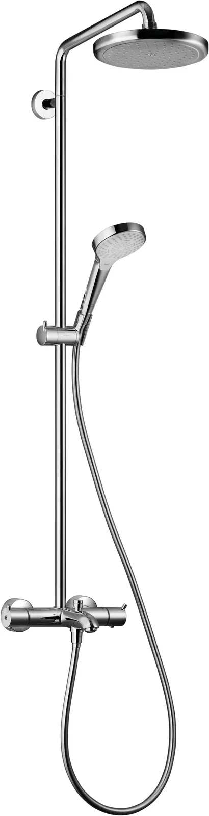 Croma Showerpipe 220 1jet with bath thermostat with hand shower 100 Multi