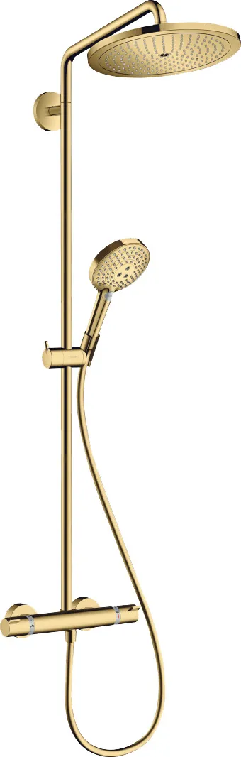Croma Select S Душевая стойка Showerpipe 280 1jet EcoSmart с термостатом и ручным душем Raindance Select S 120 3jet