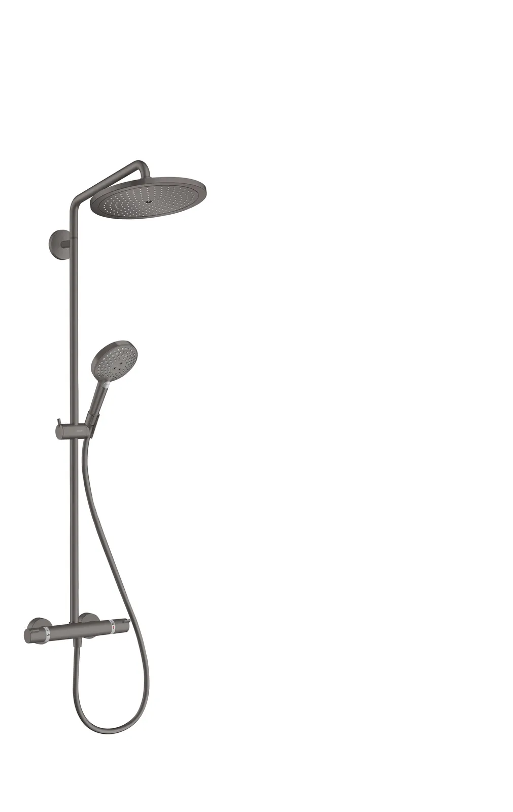 Croma Select S Showerpipe dush ustuni 280 1jet, termostat va qoʻl dushi Raindance Select S 120 3jet bilan