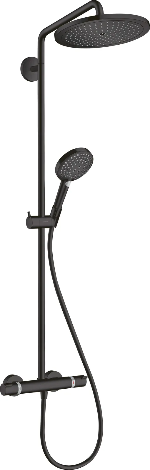 Croma Select S Showerpipe dush ustuni 280 1jet, termostat va qoʻl dushi Raindance Select S 120 3jet bilan