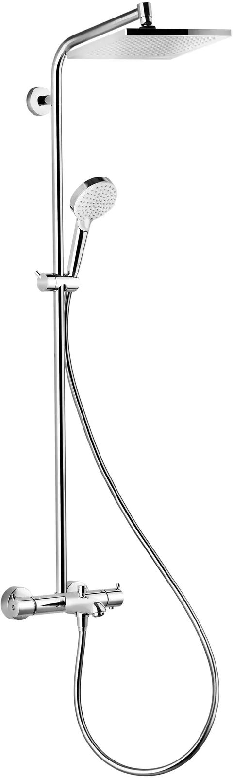 Crometta E Душевая стойка Showerpipe 240 1jet с термостатом для ванны