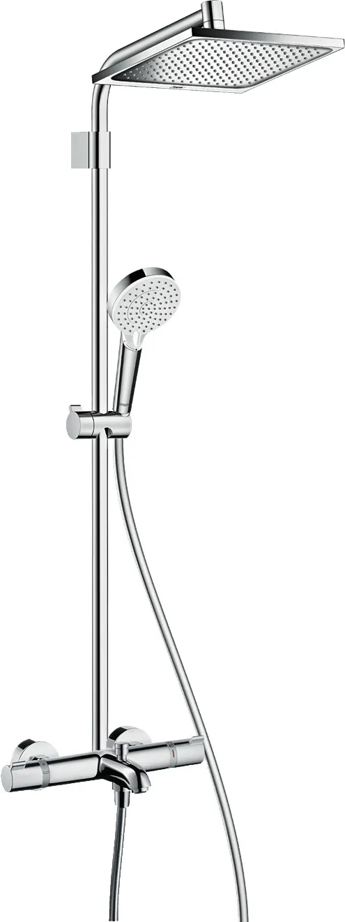 Crometta E Showerpipe 240 1jet with bath thermostat Varia DZR