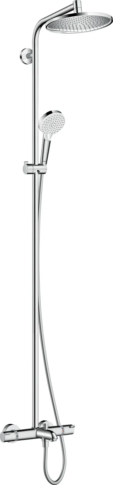 Crometta S Showerpipe dush ustuni 240 1jet, vanna termostati bilan